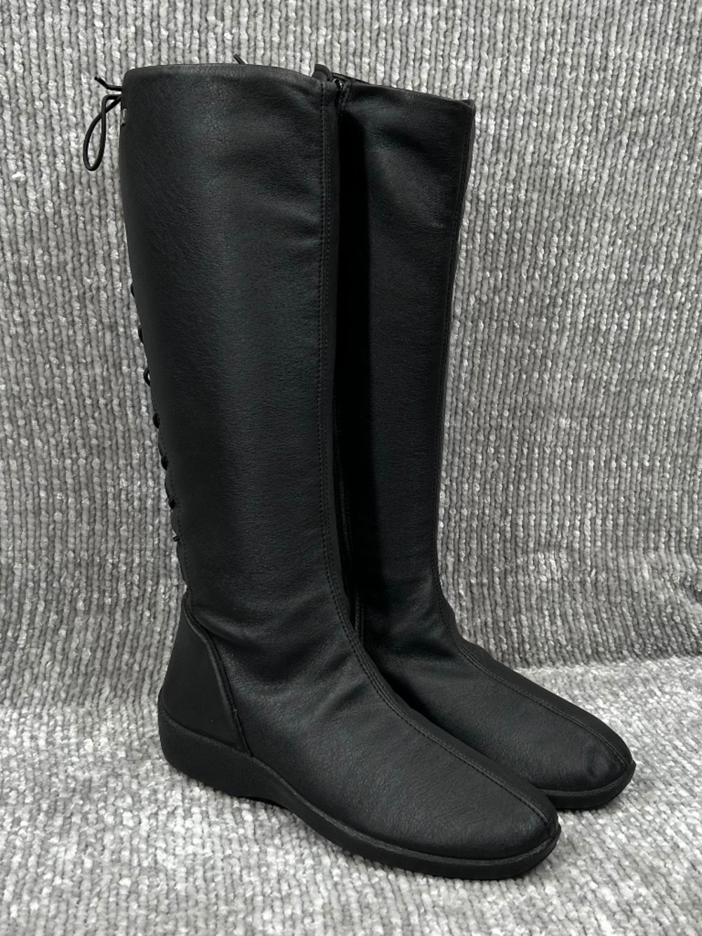 Arcopedico L31D Black Lace-Up Knee-High Water-Resistant Boots EU 39 US 8.5